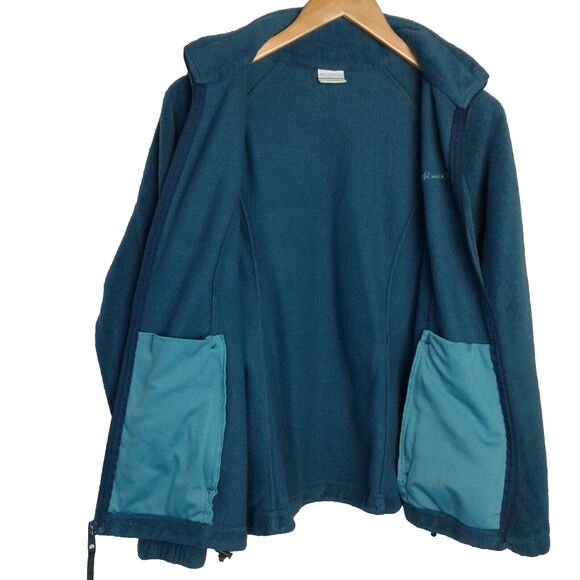 Columbia Womens Blue Long Sleeve Stand Up Collar Full Zip Fleece Jacket Size M - Picture 5 of 5
